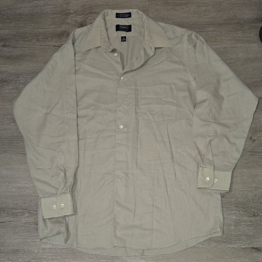 Haggar Men's Casual Button Down Shirt - Light Tan